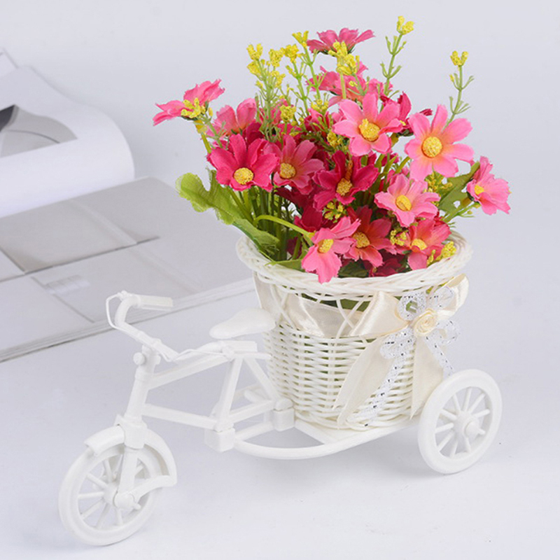 Plant Pot Small Desk - 'Small Tricycle Bicycle Flower Basket Vase