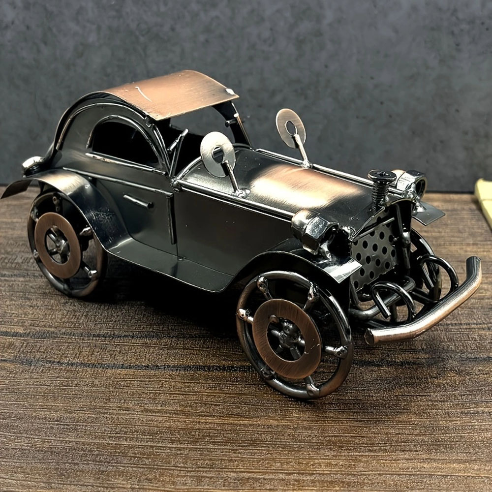 Desk Setup Retro - Antique Iron Car Model Ornament Retro