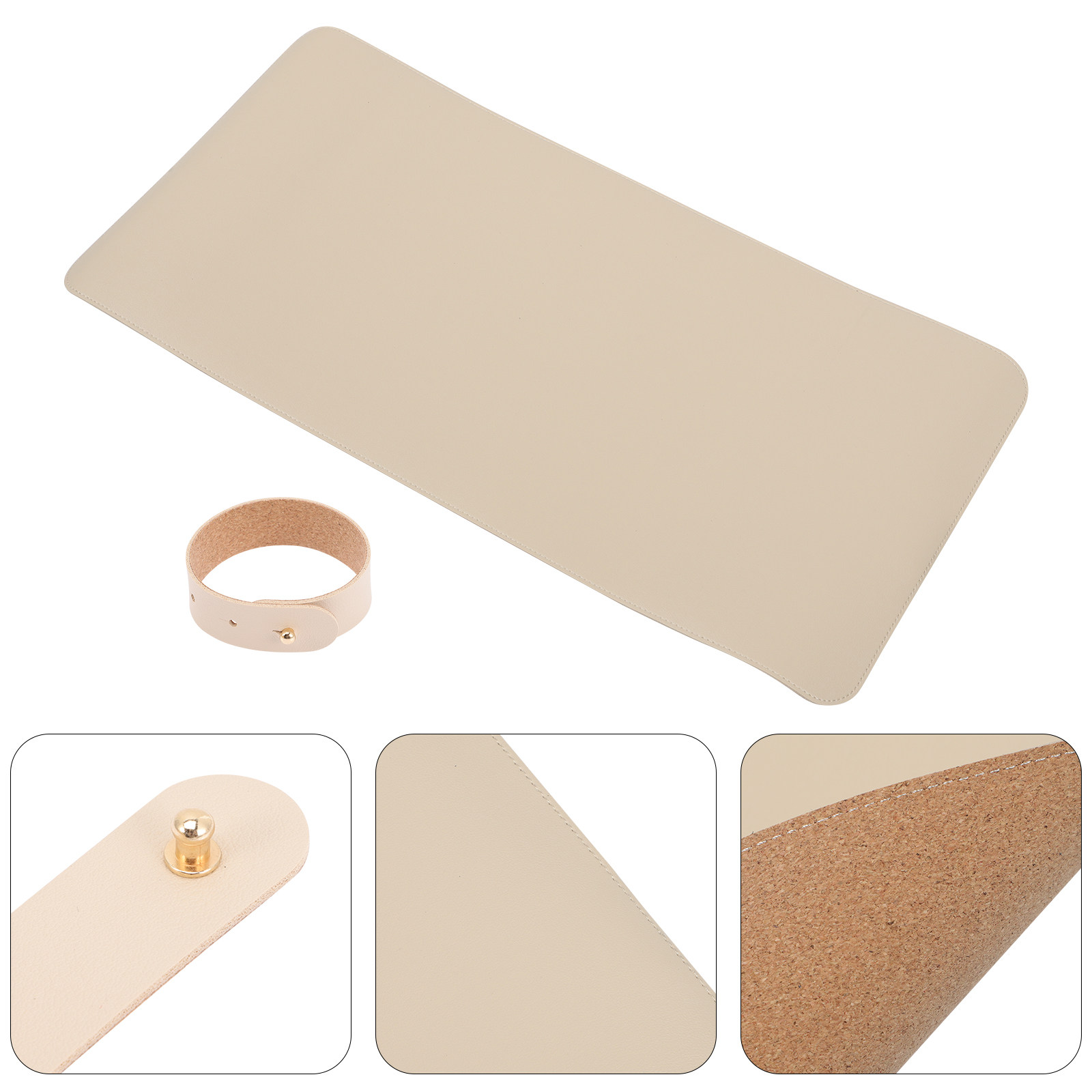 Desk Setup Drawing - Cork and PU Double Sided Mouse