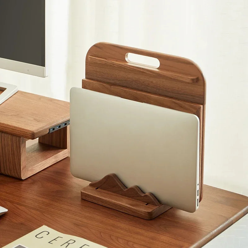 Vertical Laptop Stand - Custom Wooden Laptop Stand Vertical Storage