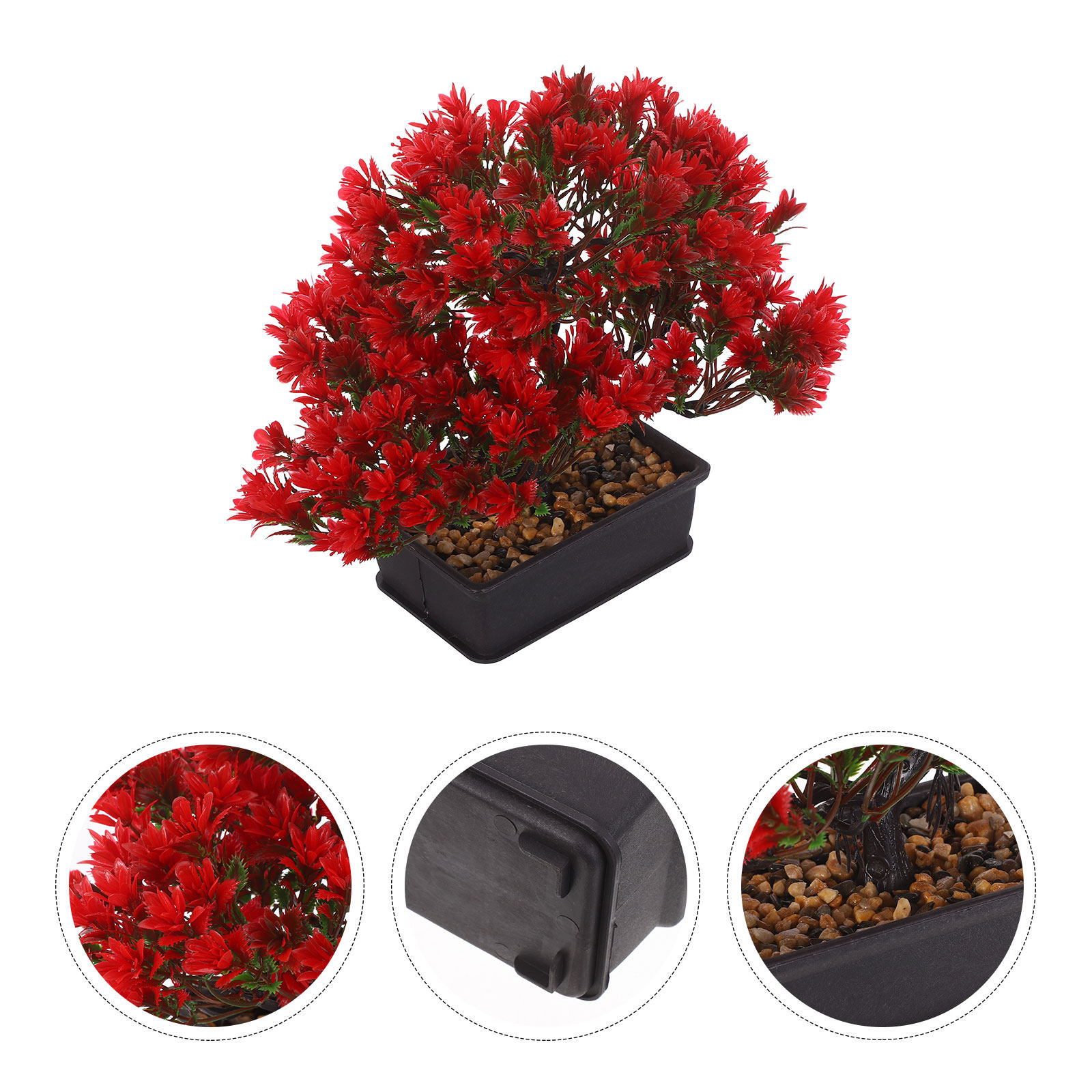 Plant Pot Small Desk - Artificial Bonsai Tree Small Realistic Plastic