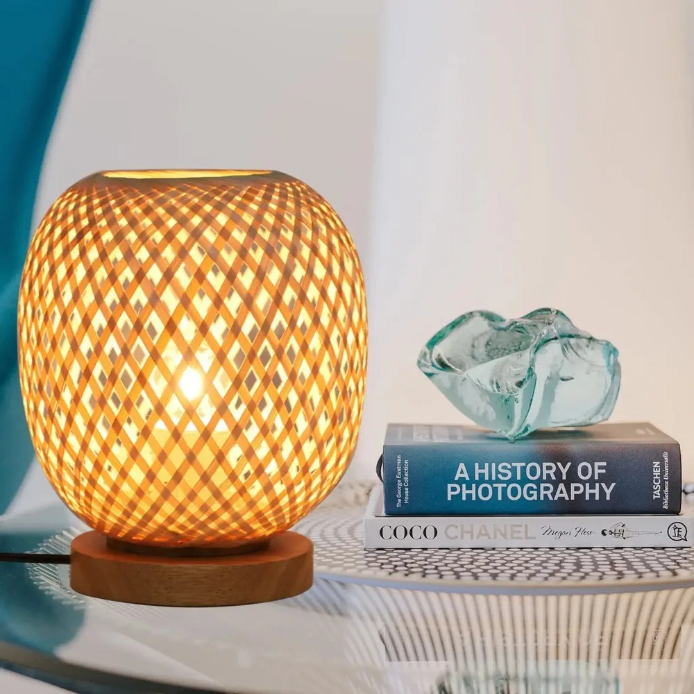 Bohemian Hand-woven Natural Ba - Desk Setup Study recension och pris