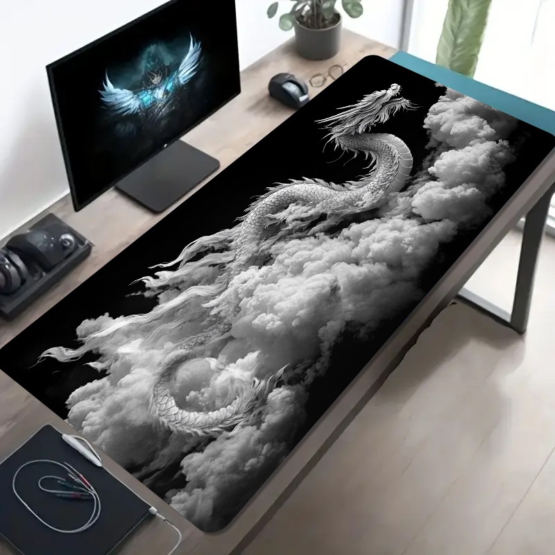 Black and White Dragon Gaming  - Desk Setup Laptop And Pc recension och pris