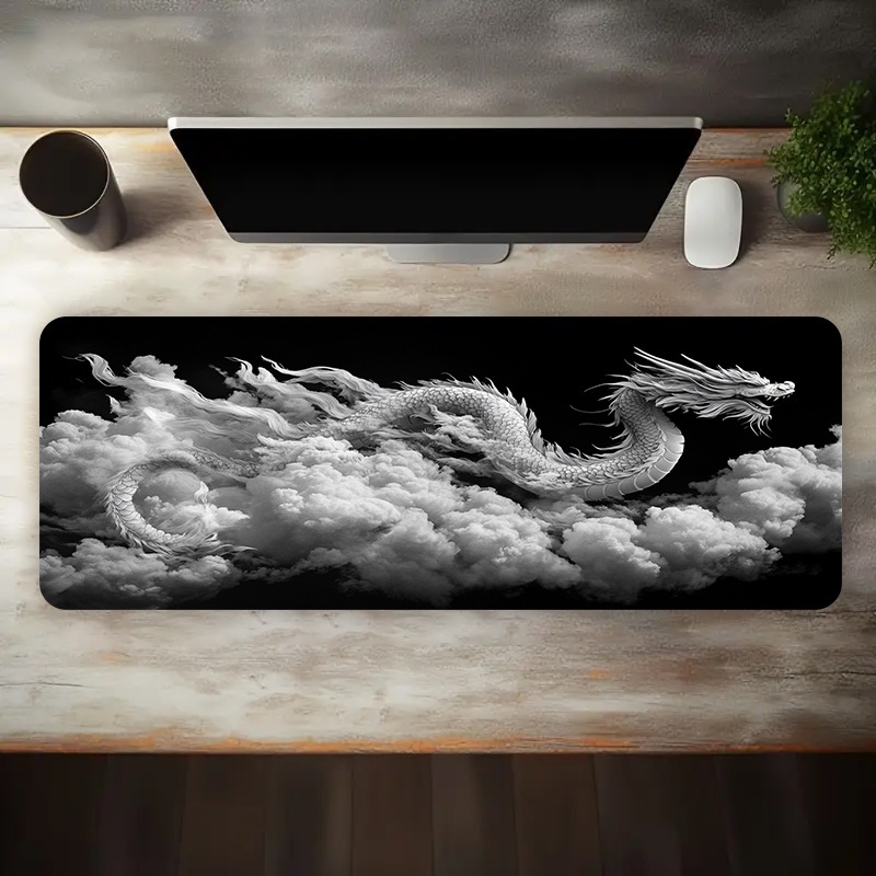 Black and White Dragon Gaming  - Desk Setup Laptop And Pc recension och pris