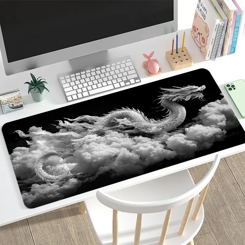Black and White Dragon Gaming  - Desk Setup Laptop And Pc recension och pris