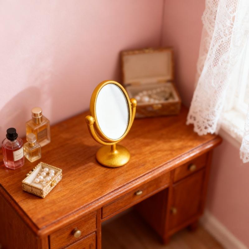 1Pcs Miniature Retro Mirror Dr - Desk Setup Retro recension och pris