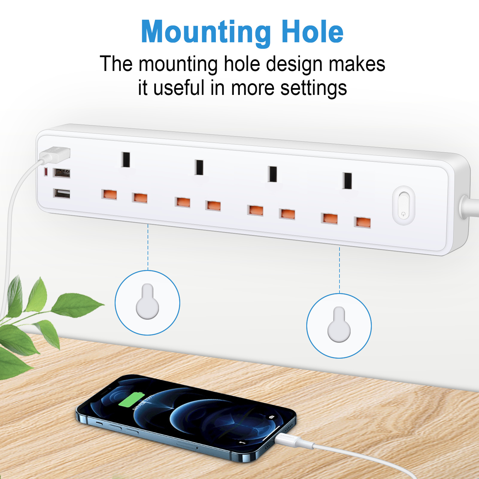 Power Strip Electric Socket UK - Power Strip Flat recension och pris