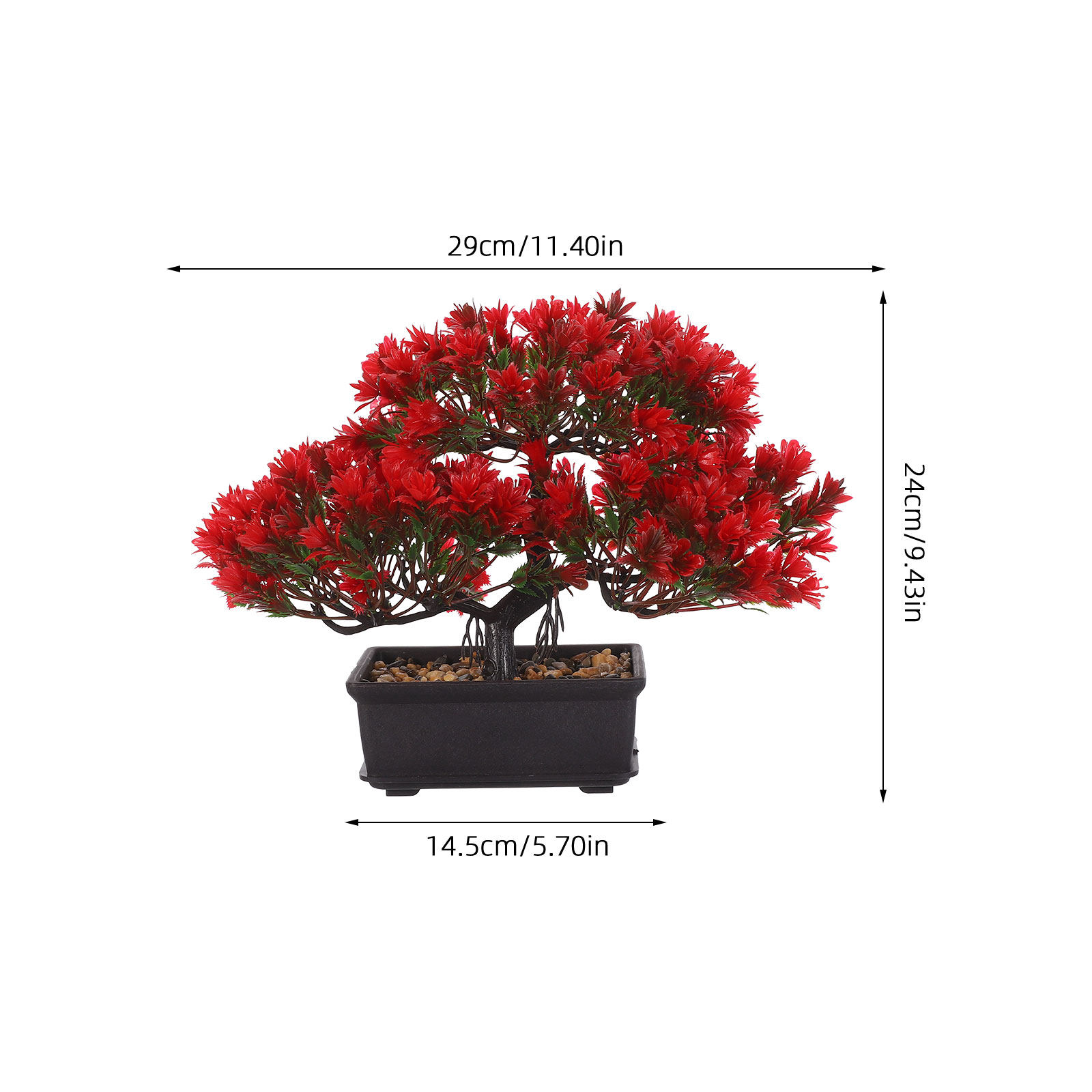 Artificial Bonsai Tree Plastic - Plant Pot Small Desk recension och pris