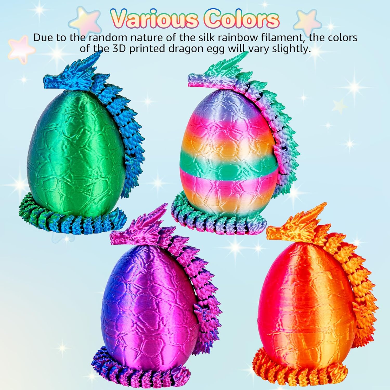 4Pcs 3D Printed Dragon Eggs W/ - Desk Setup Retro recension och pris