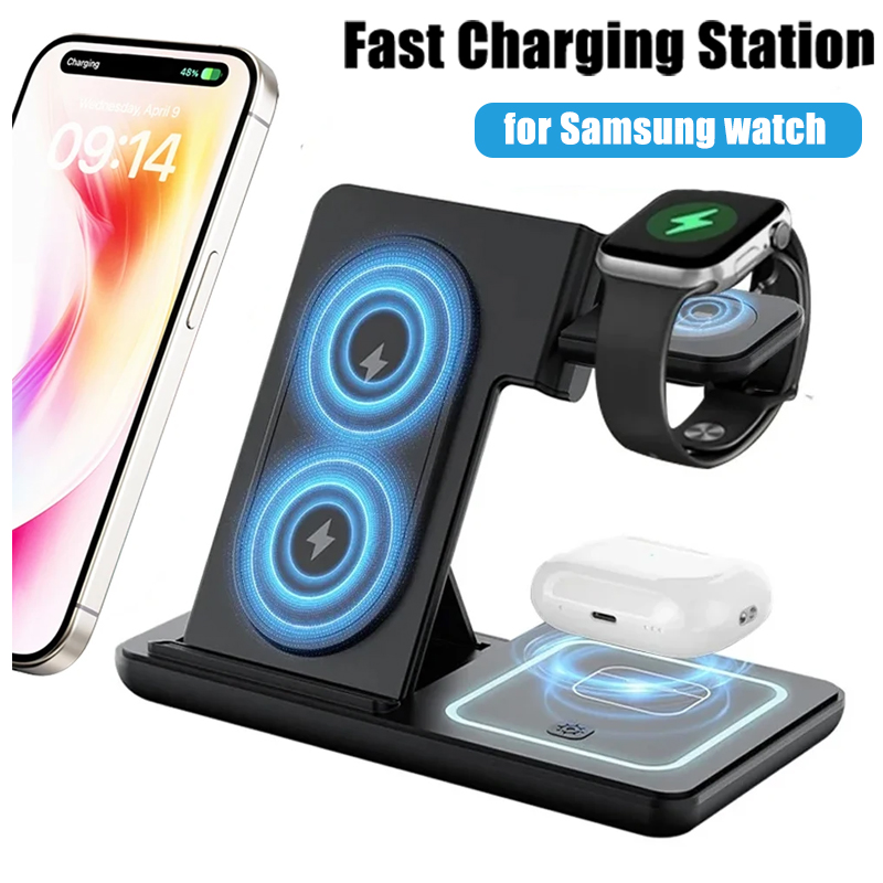 3 in 1 Foldable Wireless Charg - Desk Setup Apple recension och pris