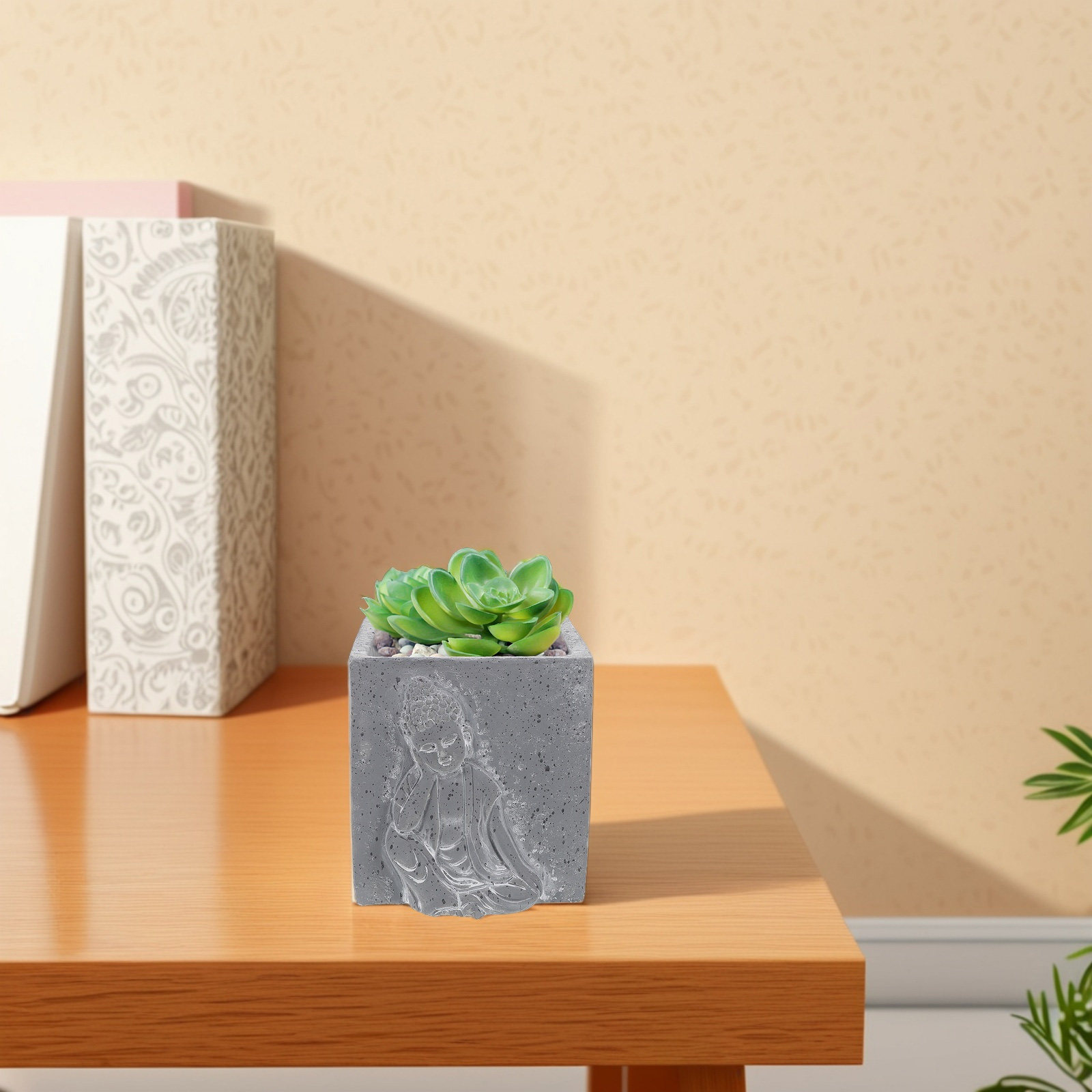 Creative Cement Buddha Pattern - Plant Pot Small Desk recension och pris