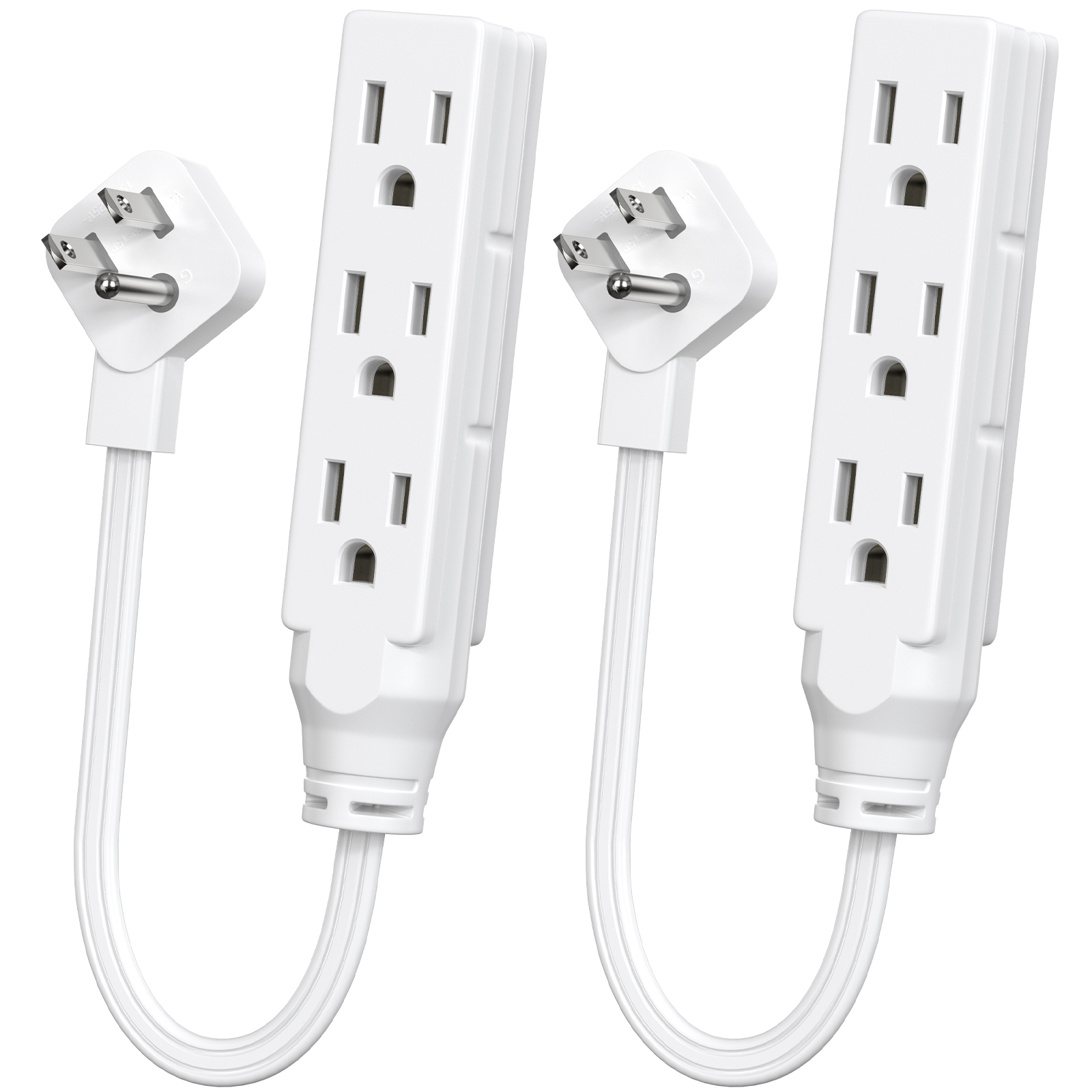 2pcs Flat Plug Three-Socket Po - Power Strip Flat recension och pris