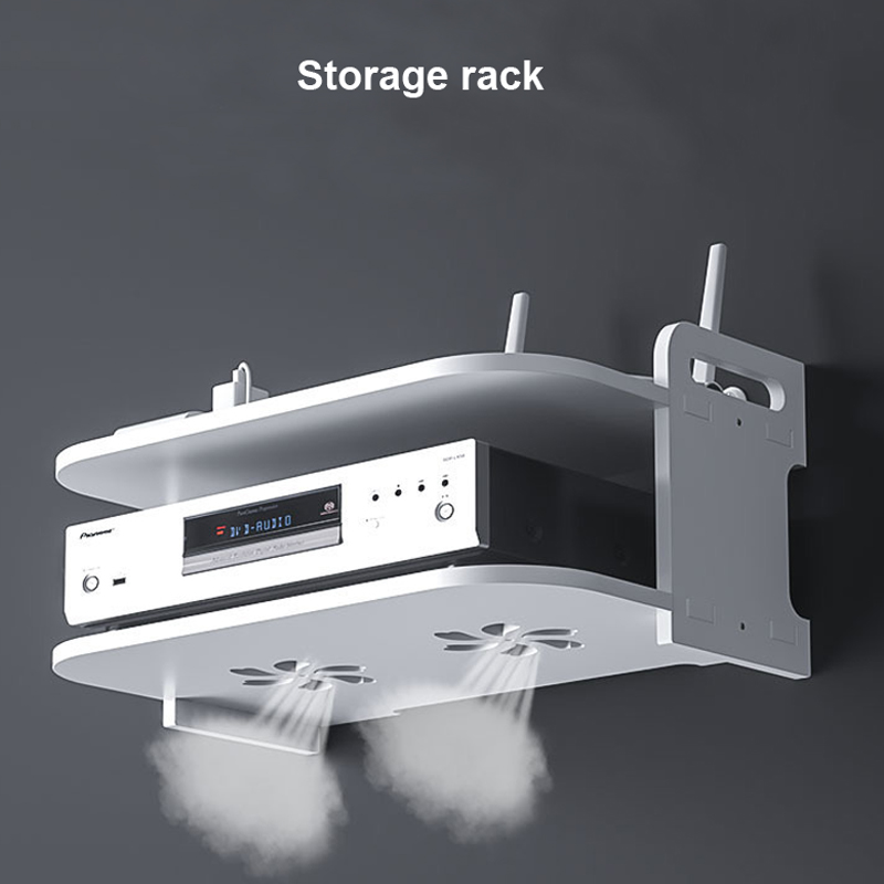 Wall-Mounted Router Cable Orga - Desk Setup Shelves recension och pris