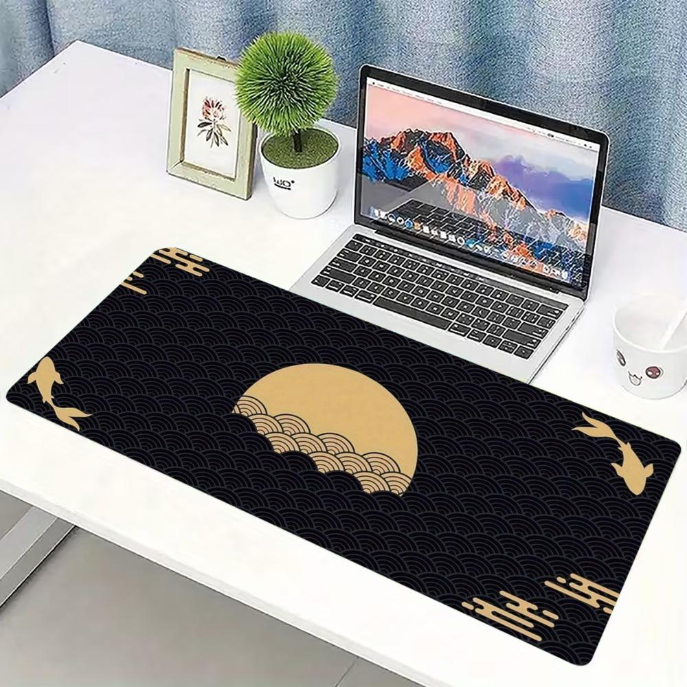 Japanese Golden Wave Moon Koi  - Desk Setup Laptop And Pc recension och pris