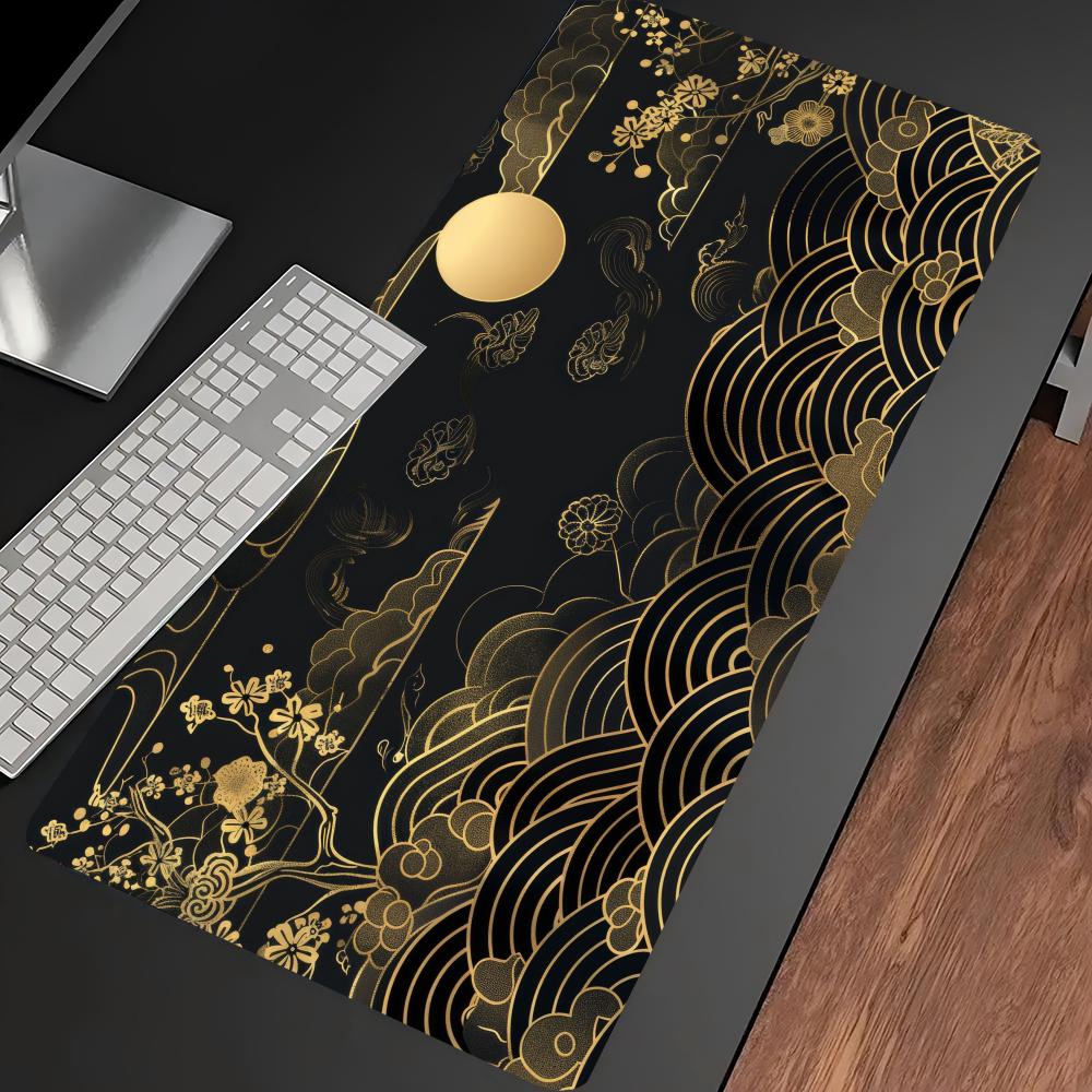 Japanese Golden Wave Moon Koi  - Desk Setup Laptop And Pc recension och pris