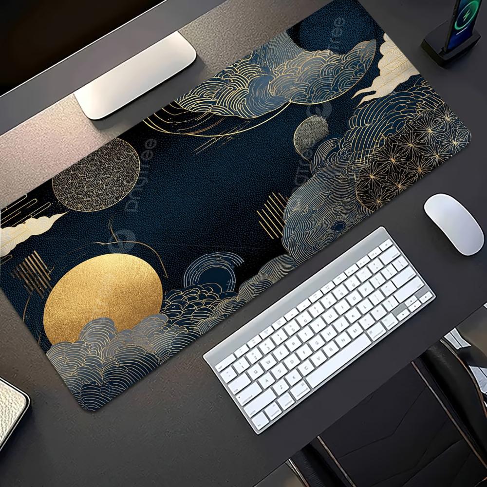 Japanese Golden Wave Moon Koi  - Desk Setup Laptop And Pc recension och pris