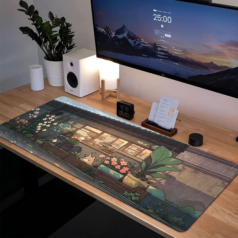Cozy Anime Street Extended Gam - Desk Setup Laptop And Pc recension och pris