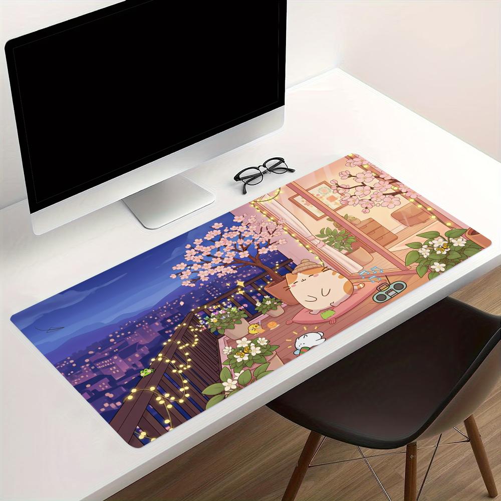 Cozy Anime Street Extended Gam - Desk Setup Laptop And Pc recension och pris
