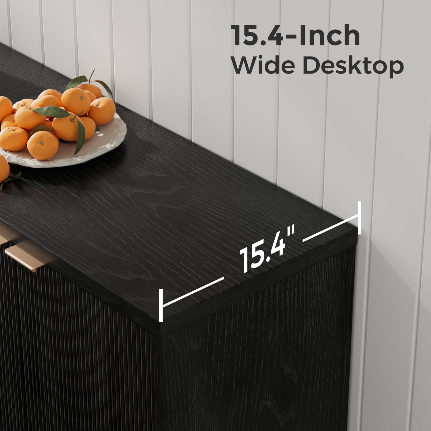 Fluted Buffet Cabinet With Sto - Desk Setup Shelves recension och pris