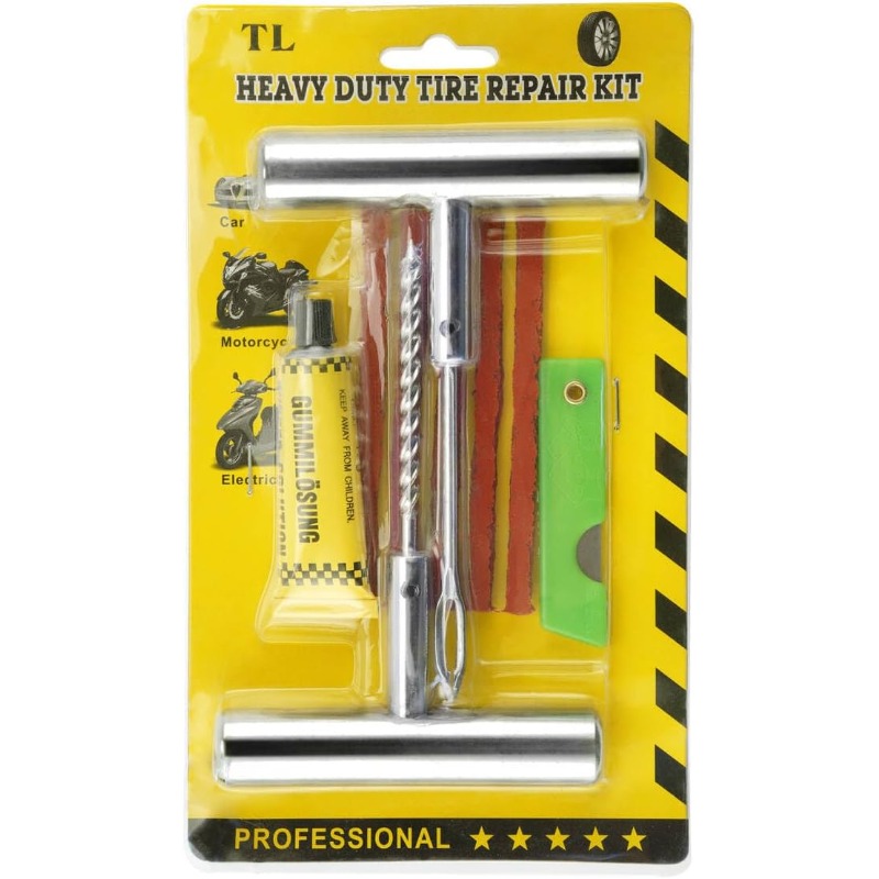 1Set Tire Repair Kit with Plug - Power Strip Flat recension och pris
