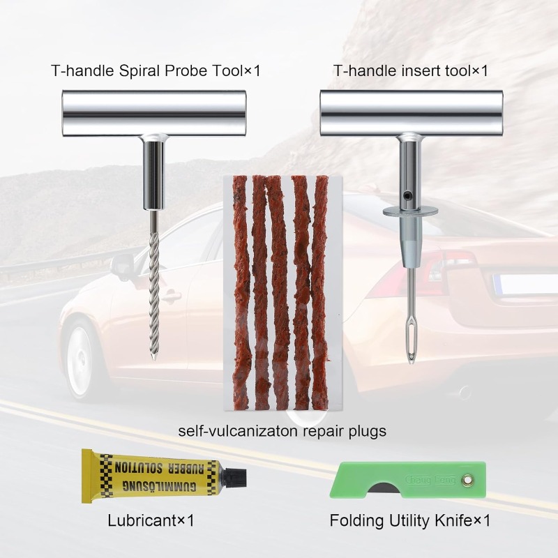 1Set Tire Repair Kit with Plug - Power Strip Flat recension och pris