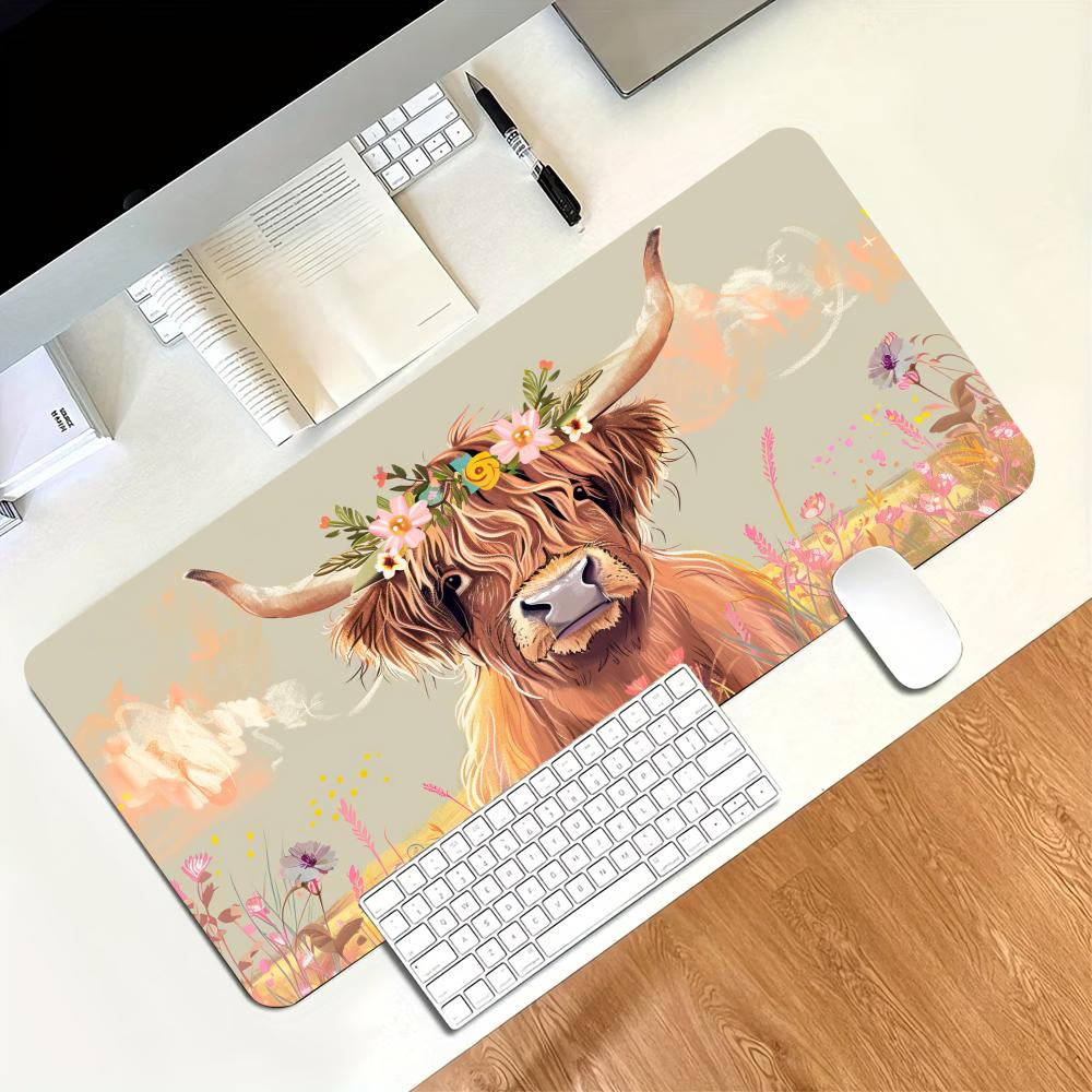 Vintage Highland Cow Floral Ga - Desk Setup Laptop And Pc recension och pris