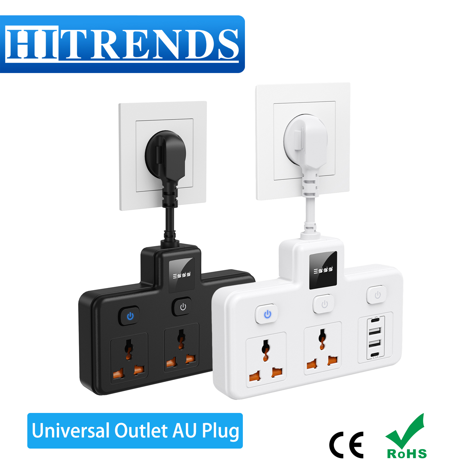 AU plug Universal Outlet Power - Power Strip Flat recension och pris