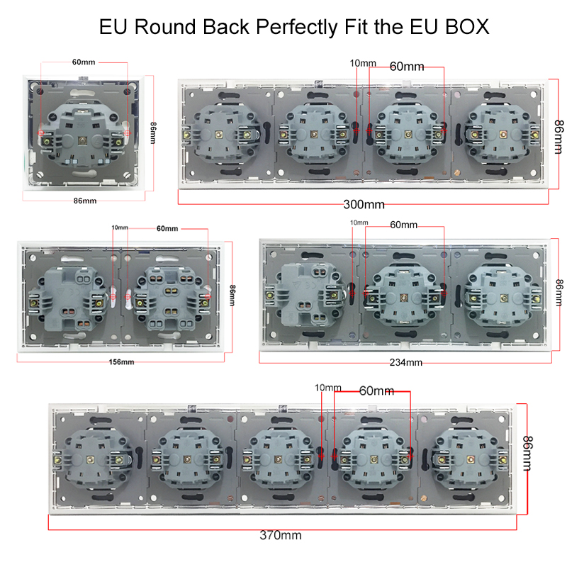 Wallpad 16A EU Socket White /  - Power Strip Flat recension och pris