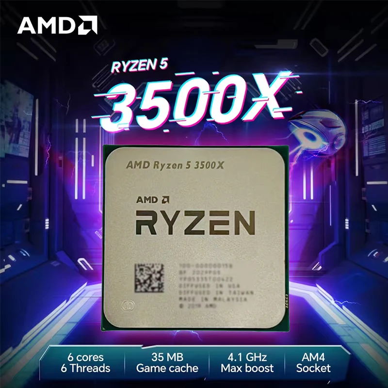 AMD Ryzen 5 R5 3500X 3.6GHz 6- - Amd Cpu Ryzen 5 recension och pris