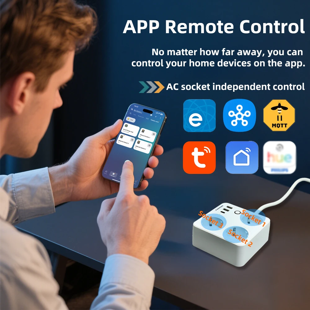 BORUIDAPLS ZigBee EU Smart Pow - Power Strip Flat recension och pris