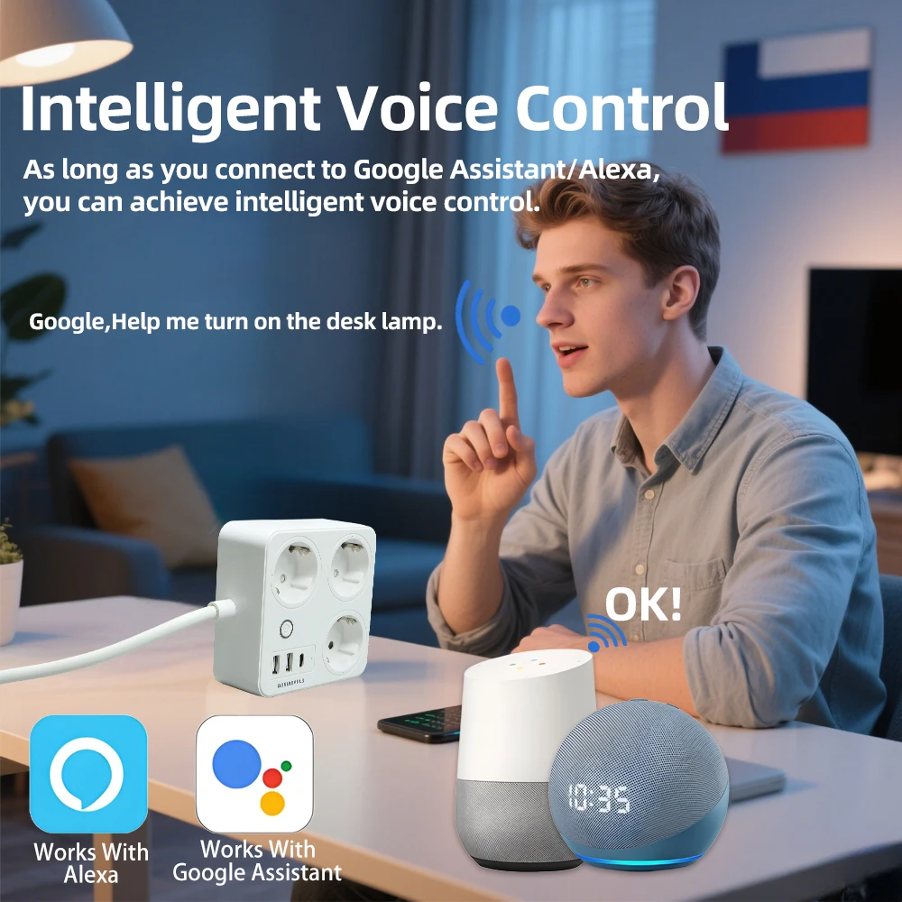 BORUIDAPLS ZigBee EU Smart Pow - Power Strip Flat recension och pris