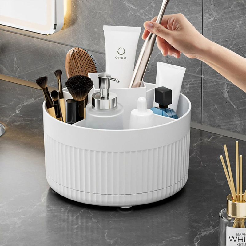 360 ° Table Top Rotary Makeup  - Desk Setup Shelves recension och pris