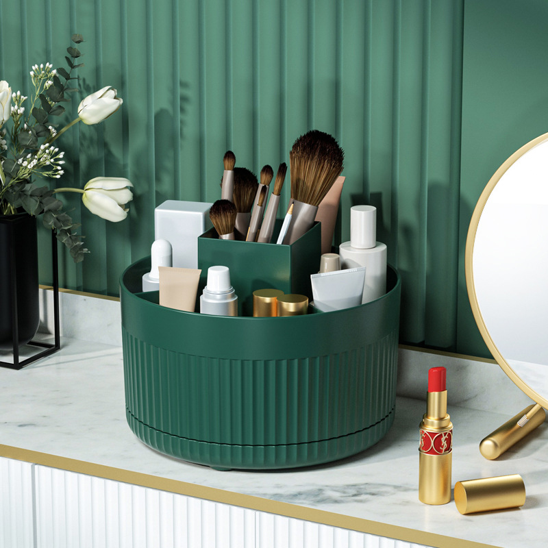 360 ° Table Top Rotary Makeup  - Desk Setup Shelves recension och pris