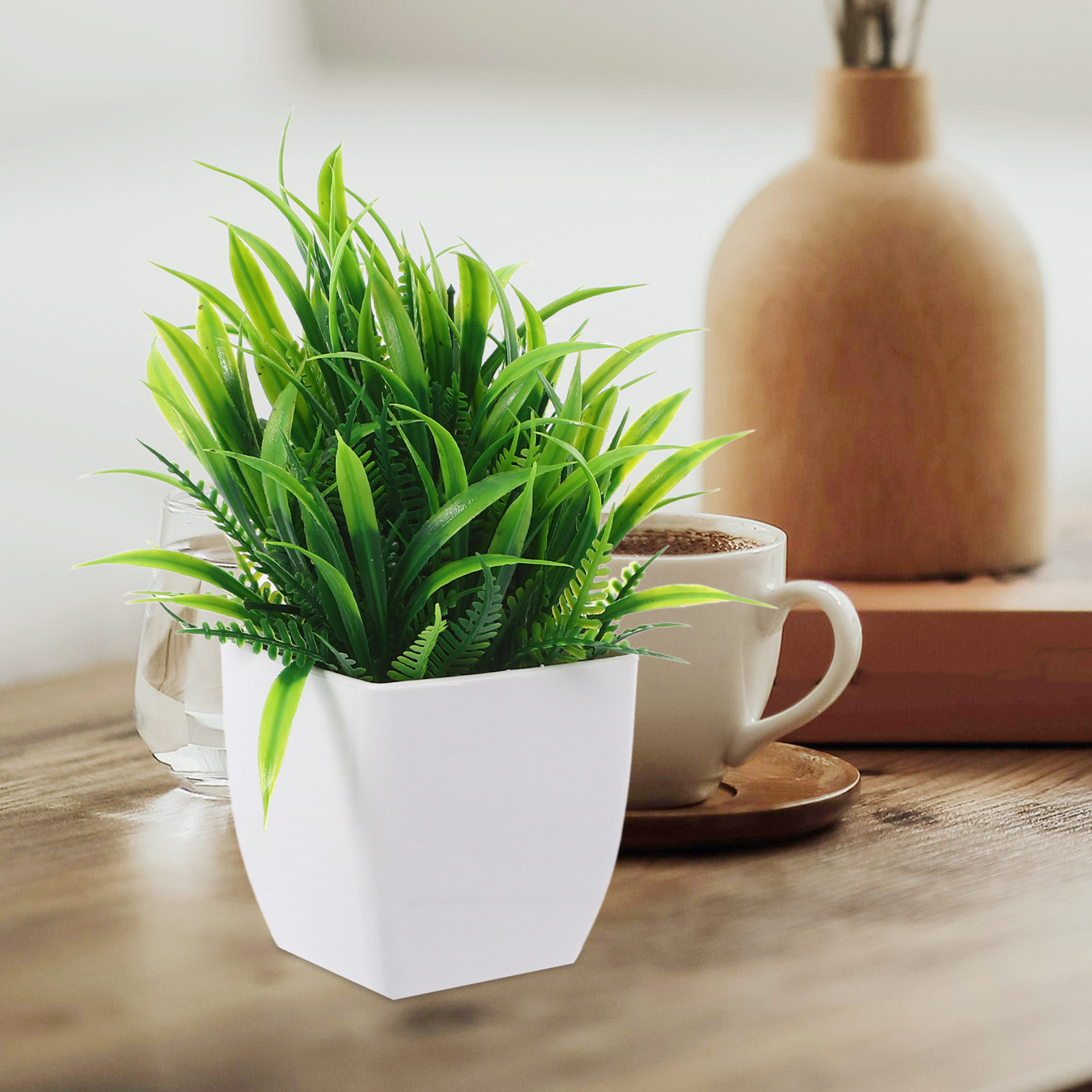 3Pcs Small Fake Plants Mini Ar - Plant Pot Small Desk recension och pris