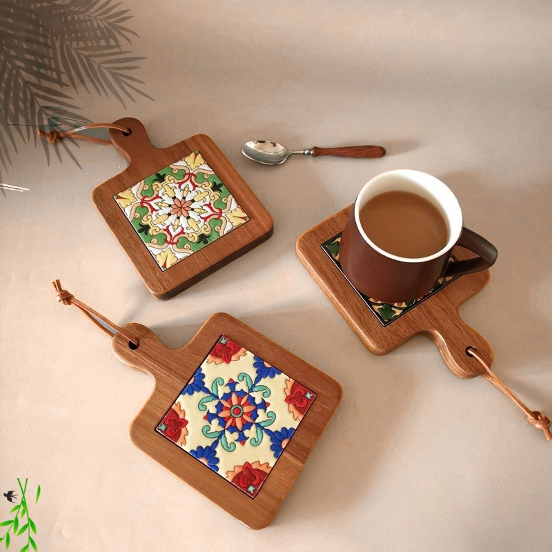 Solid Wood Flower Brick Hand P - Desk Setup Retro recension och pris