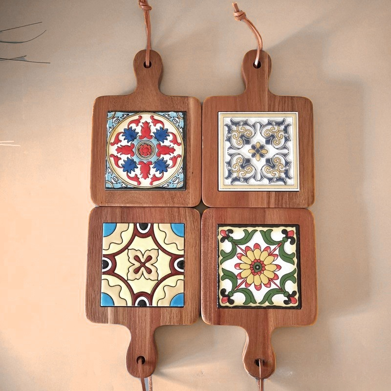 Solid Wood Flower Brick Hand P - Desk Setup Retro recension och pris