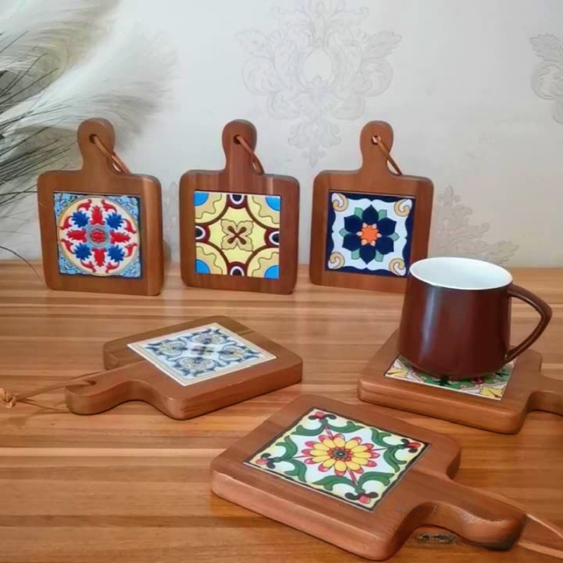 Solid Wood Flower Brick Hand P - Desk Setup Retro recension och pris