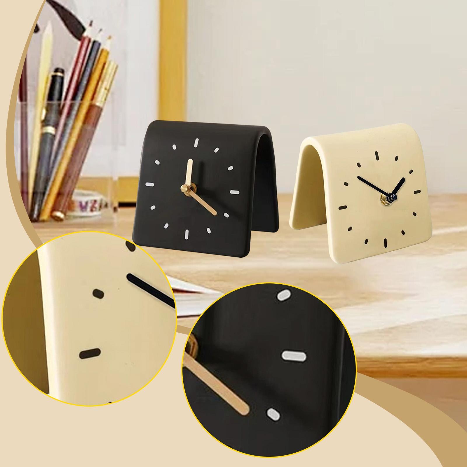 Desk Clock Modern Art Shelf Cl - Desk Setup Study recension och pris