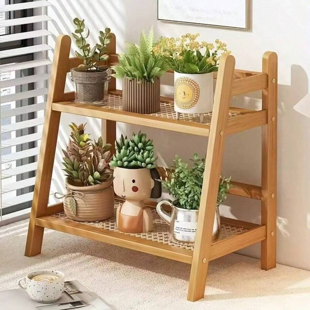 2-Tier Bamboo Countertop Stora - Desk Setup Shelves recension och pris