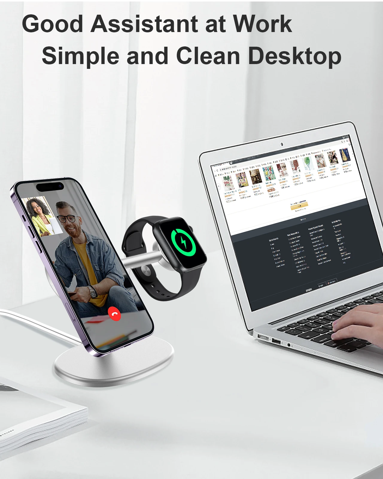 EWA 2-in-1 Desktop Phone Stand - Desk Setup Apple recension och pris