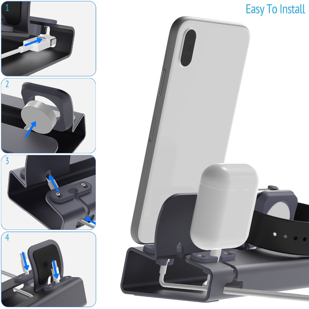 Charging Dock Station Stand Ho - Desk Setup Apple recension och pris