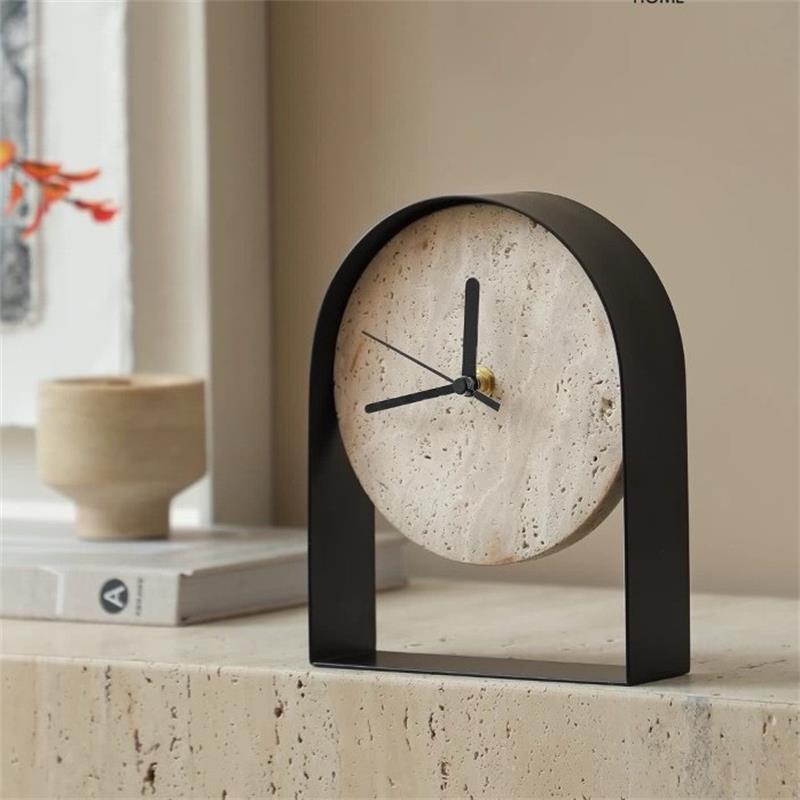 Luxurious Marble Desktop Clock - Desk Setup Study recension och pris