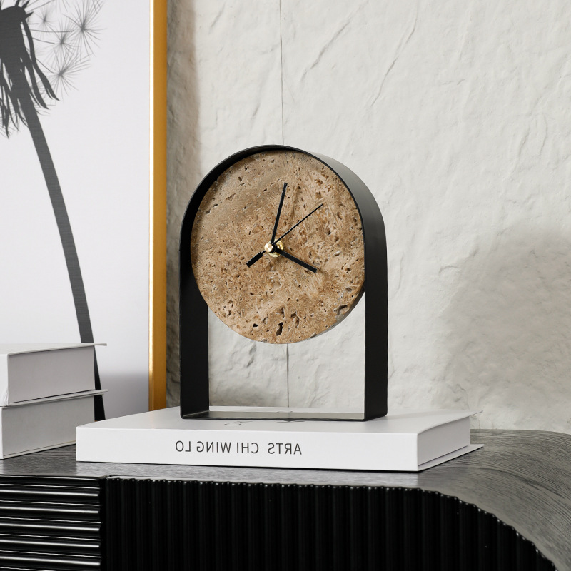 Luxurious Marble Desktop Clock - Desk Setup Study recension och pris