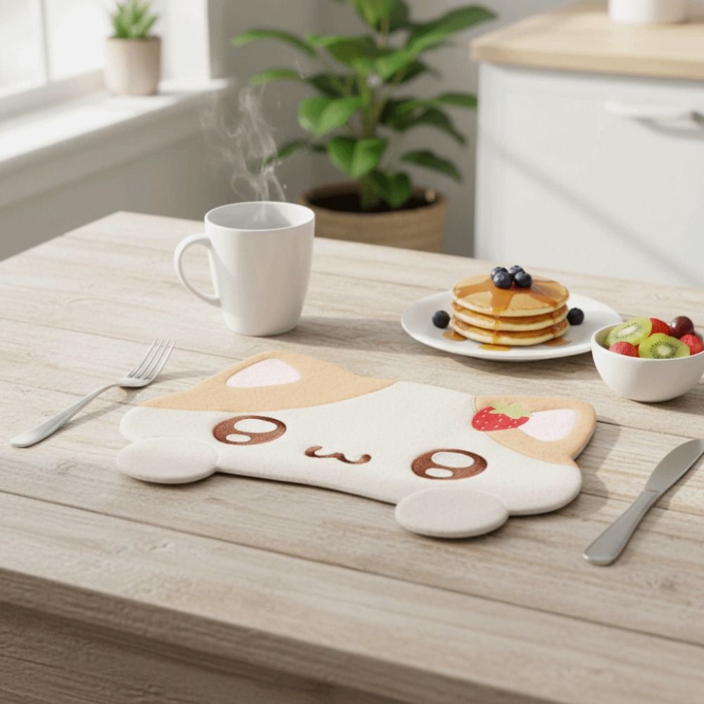Cute Japanese Kitten Table Mat - Desk Setup Japan recension och pris