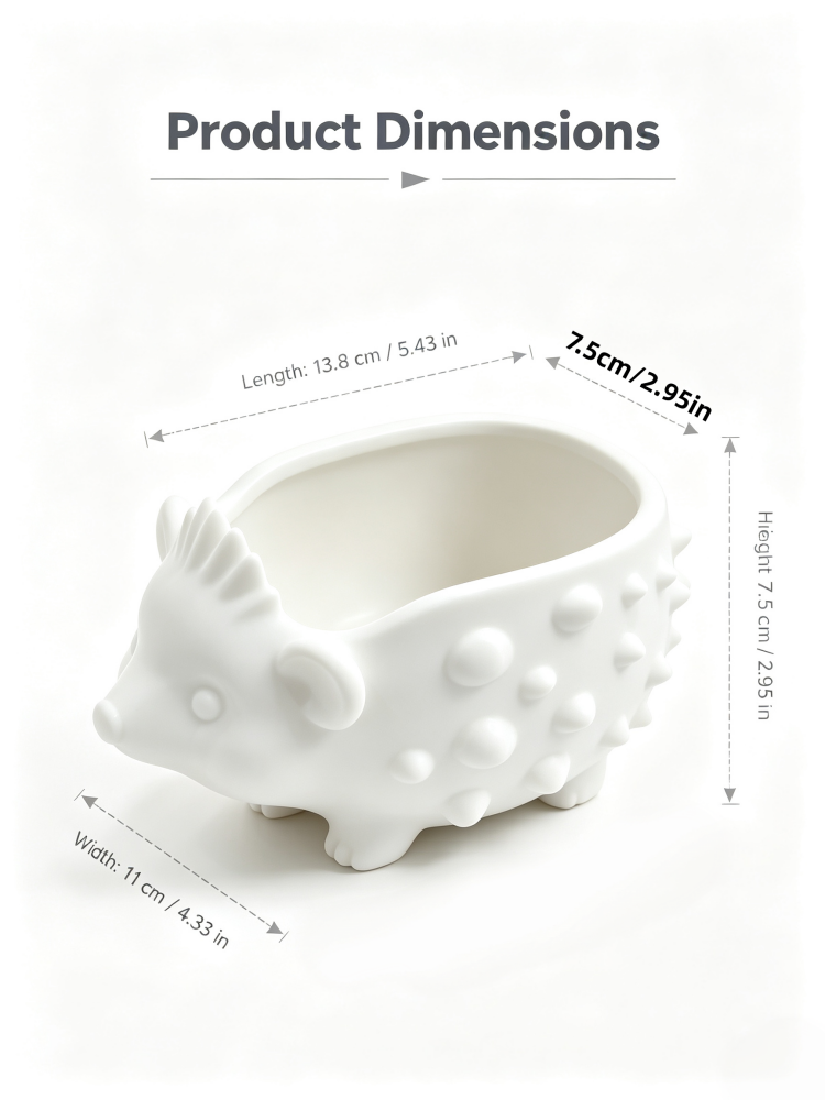 Modern Minimalist Hedgehog Ani - Plant Pot Small Desk recension och pris