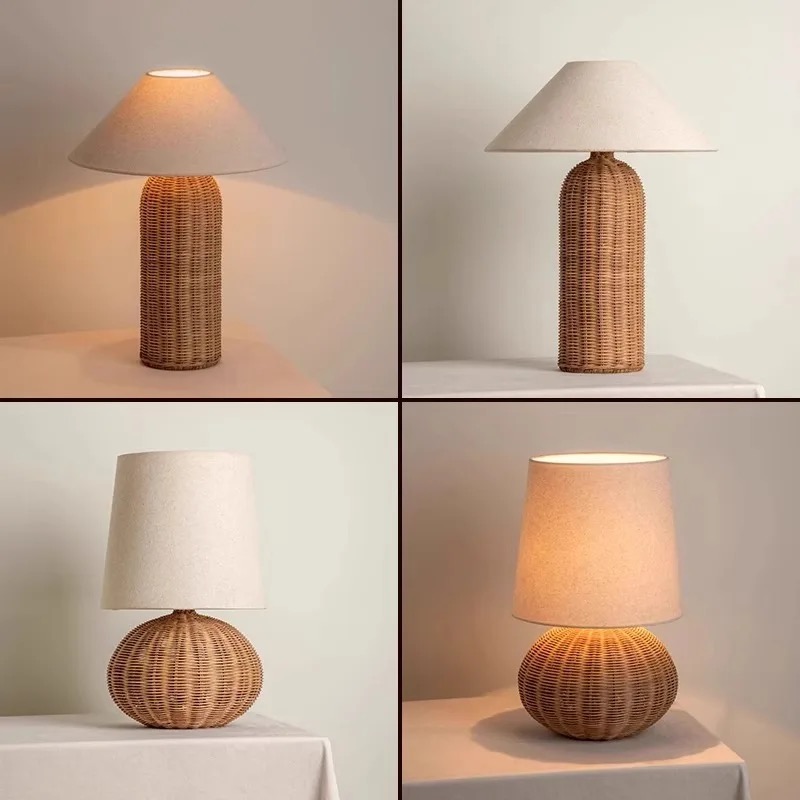 Wabi-sabi Vintage Rattan Table - Desk Setup Japan recension och pris