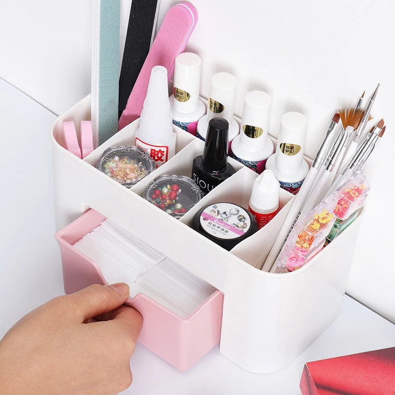 Nail Art Organizer Desktop Dra - Desk Setup Shelves recension och pris