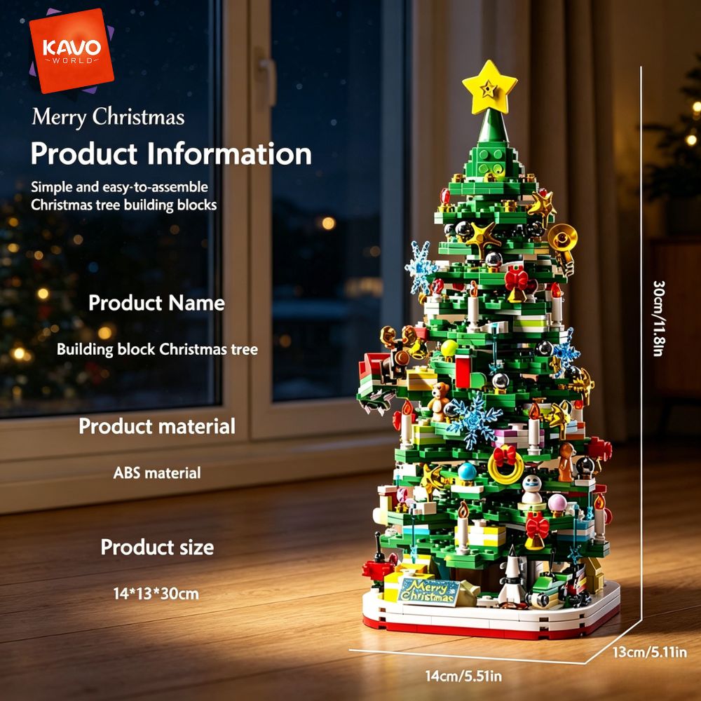 KAVOWORLD 1024pcs Christmas Tr - Desk Setup Gift Ideas recension och pris