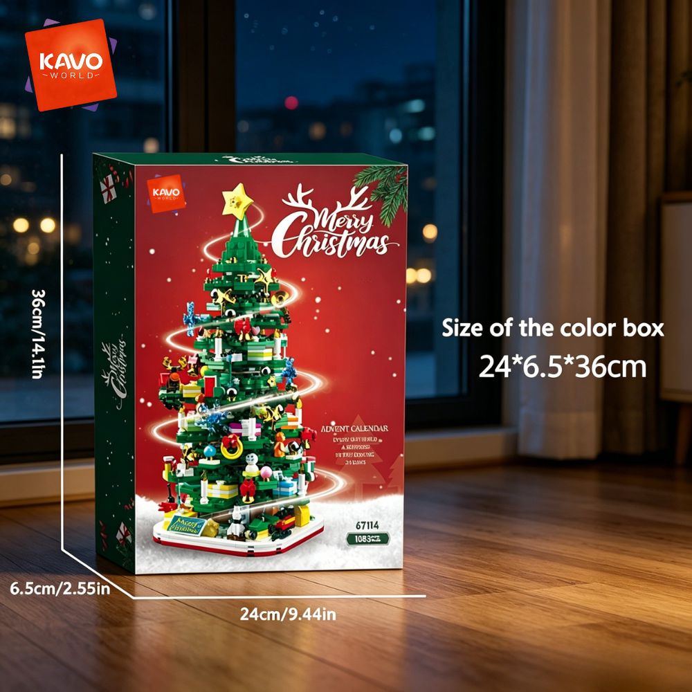 KAVOWORLD 1024pcs Christmas Tr - Desk Setup Gift Ideas recension och pris