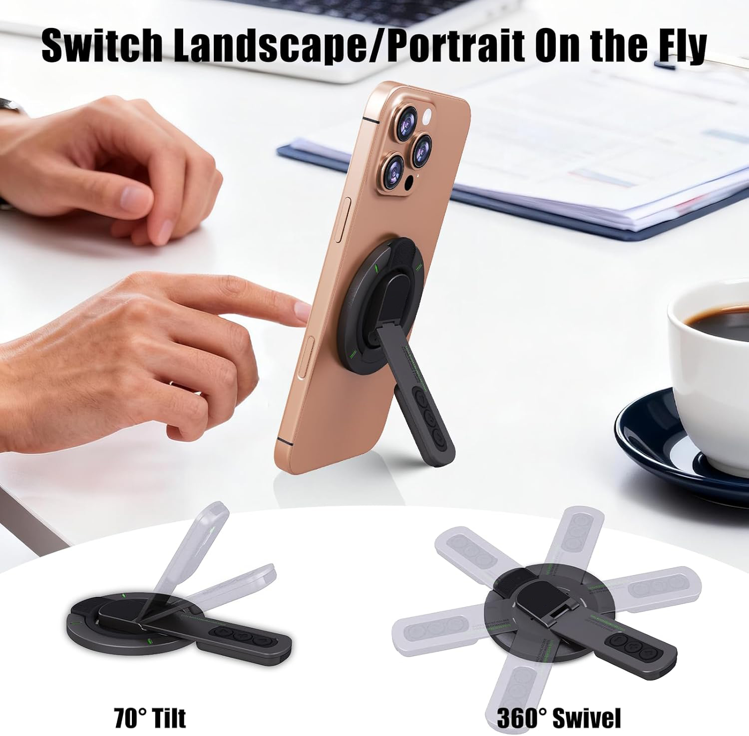 MultiFunction Finger Ring Brac - Desk Setup Apple recension och pris